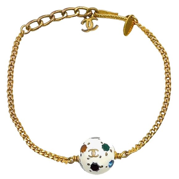 Authentic Chanel Multi-Stone GD 98P Ball Bracelet Comes With Box SK080980 - Picture 3 of 15